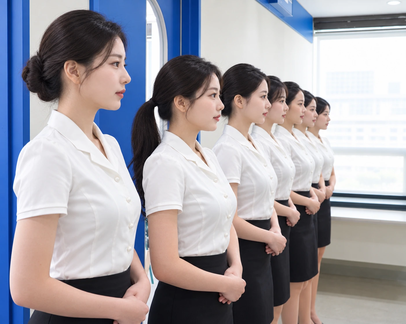 원본 월말평가 구도에 새로운 가상 인물을 배치한 면접 훈련 이미지